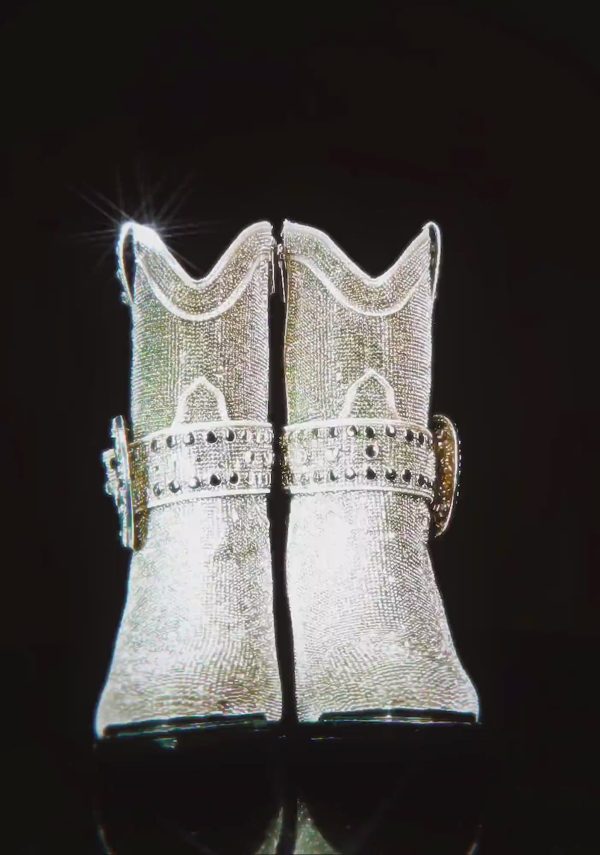 Sheriff Shine Cowboy Boots - Silver - Image 10