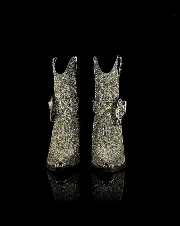 Sharp Sheriff Shine Cowboy Boots - Silver - Image 5