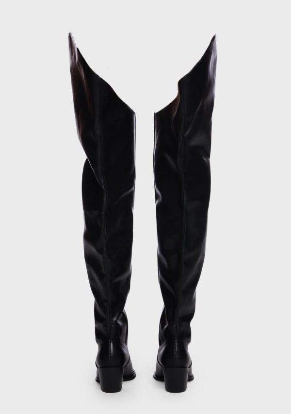 Ria Thigh High Cowboy Boots - Image 4