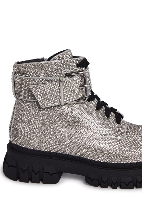 Hype Status Combat Boots - Silver - Image 2