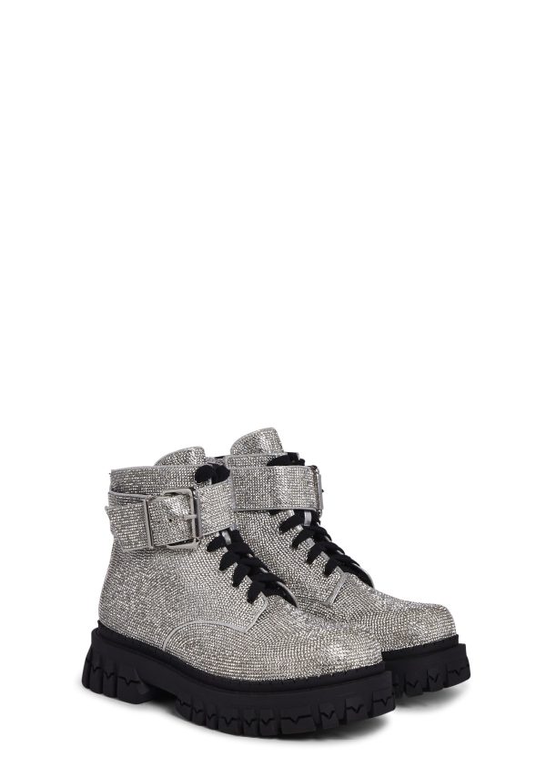Hype Status Combat Boots - Silver - Image 3