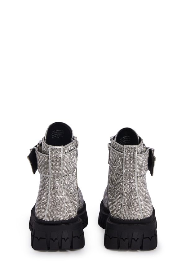 Hype Status Combat Boots - Silver - Image 4