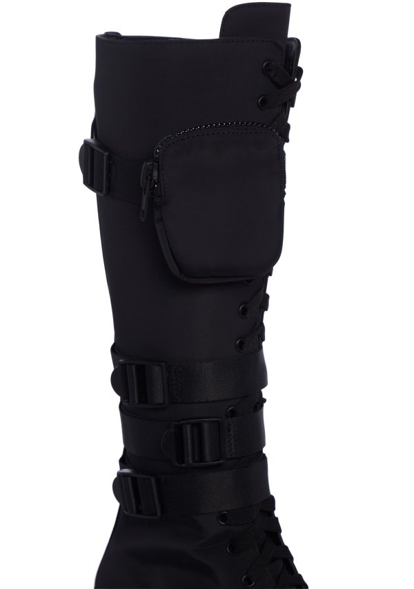 Mad Hustle Knee High Combat Boots - Image 2