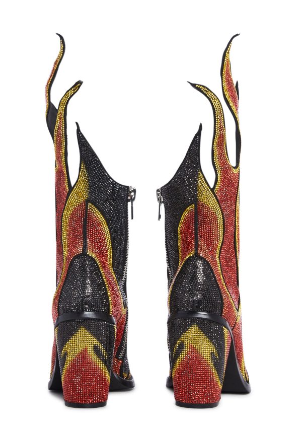 Sheriff Shine Cowboy Boots - Fire - Image 4