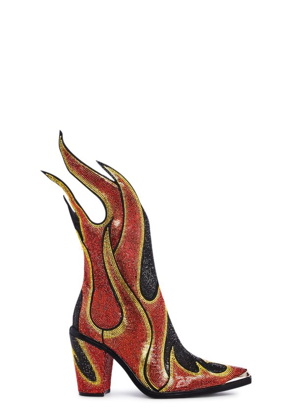 Sheriff Shine Cowboy Boots - Fire