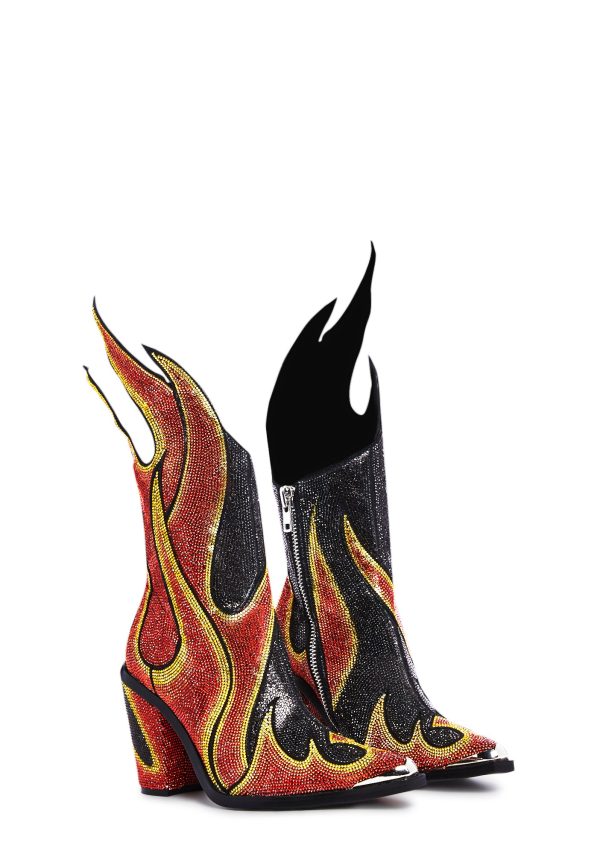 Sheriff Shine Cowboy Boots - Fire - Image 3