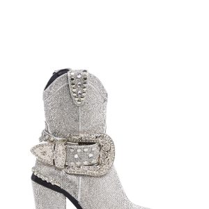 Sharp Sheriff Shine Cowboy Boots - Silver