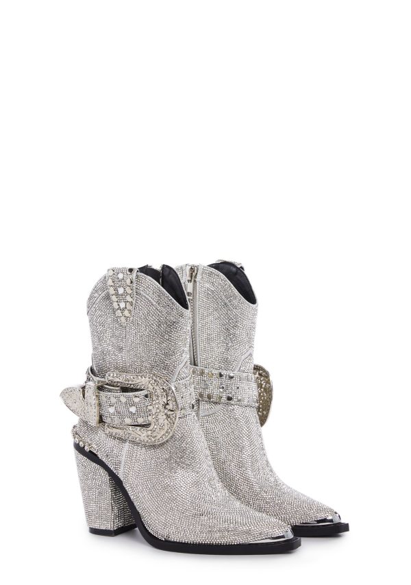 Sharp Sheriff Shine Cowboy Boots - Silver - Image 3
