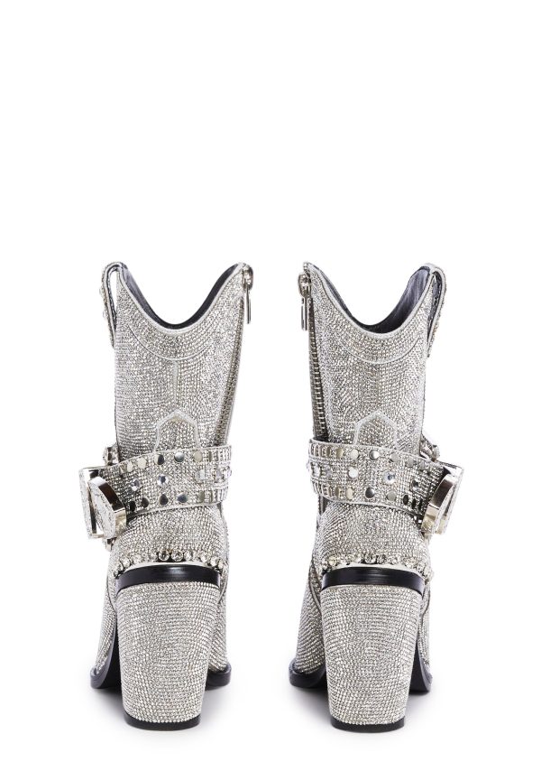 Sharp Sheriff Shine Cowboy Boots - Silver - Image 4