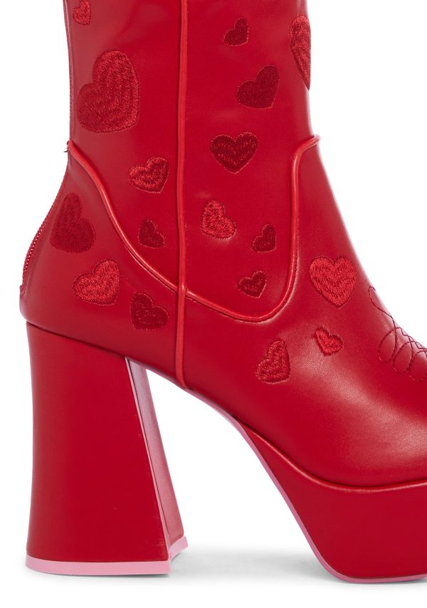 Follow The Sunset Cowboy Boots - Red - Image 2