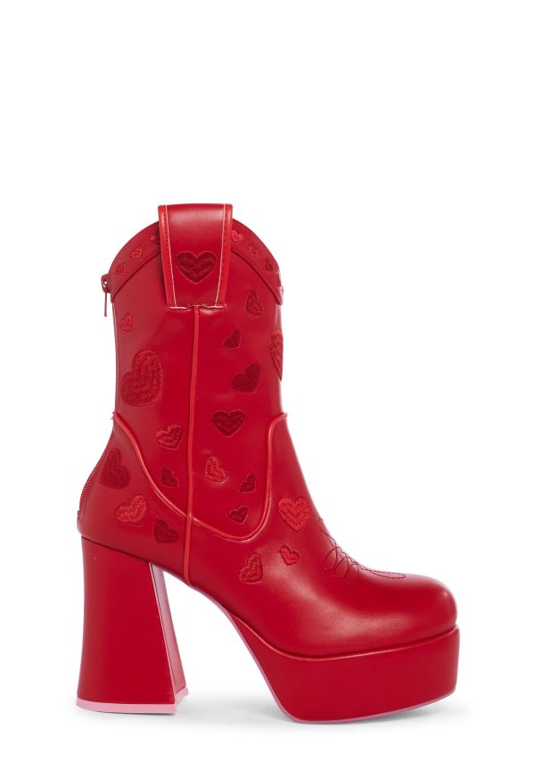 Follow The Sunset Cowboy Boots - Red