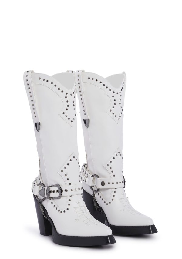 Pace Of Nature Cowboy Boots - White - Image 3