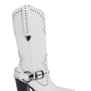 Pace Of Nature Cowboy Boots - White