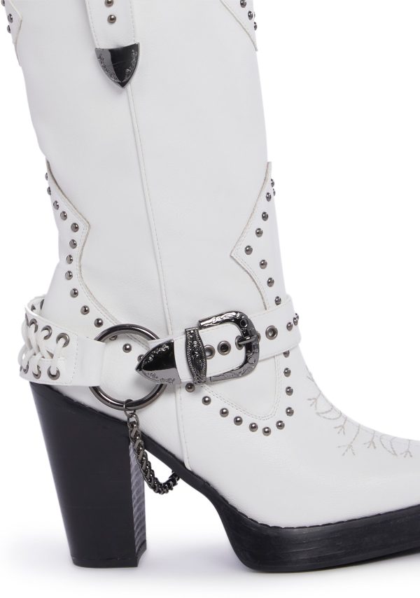 Pace Of Nature Cowboy Boots - White - Image 2
