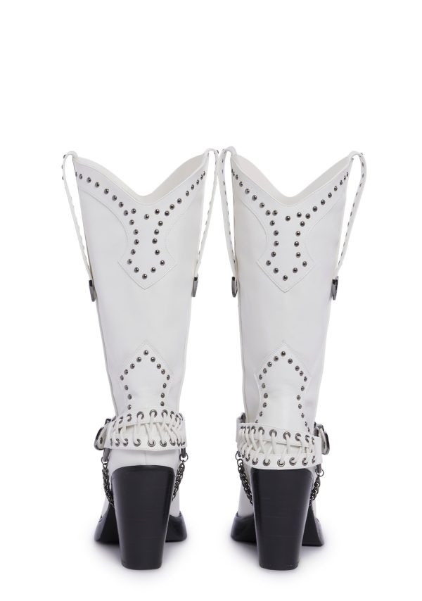 Pace Of Nature Cowboy Boots - White - Image 4