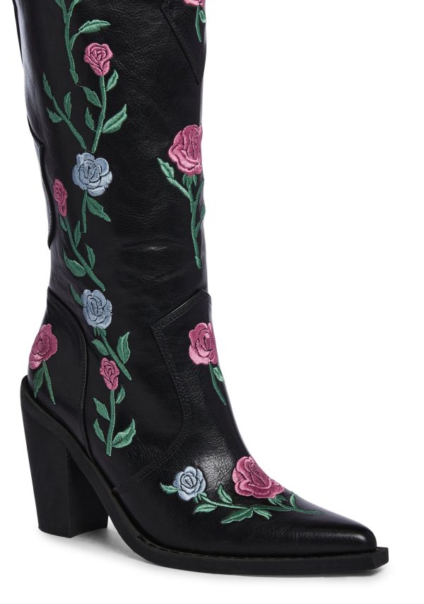 Western Rose Cowboy Boots - Image 2