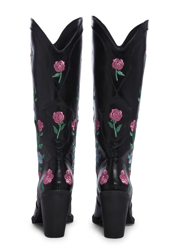 Western Rose Cowboy Boots - Image 4