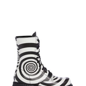 How Sweet It Is Combat Boots - Black/White