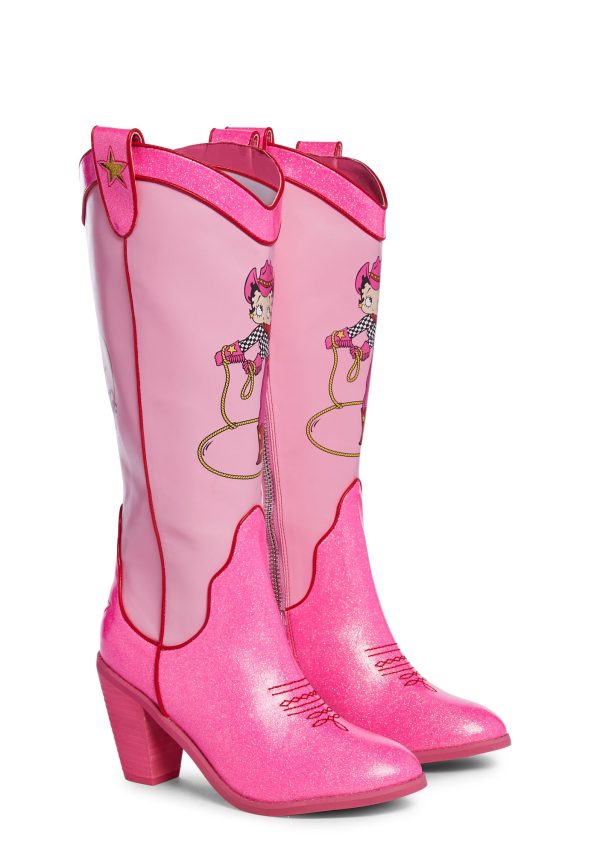 She's The Bee's Knees Cowboy Boots - Glitter