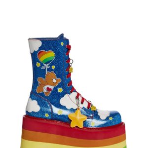 Up And Away Platform Boots - Rainbow
