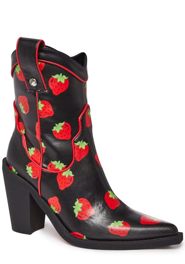 Meadow Greeting Cowboy Boots - Black - Image 3
