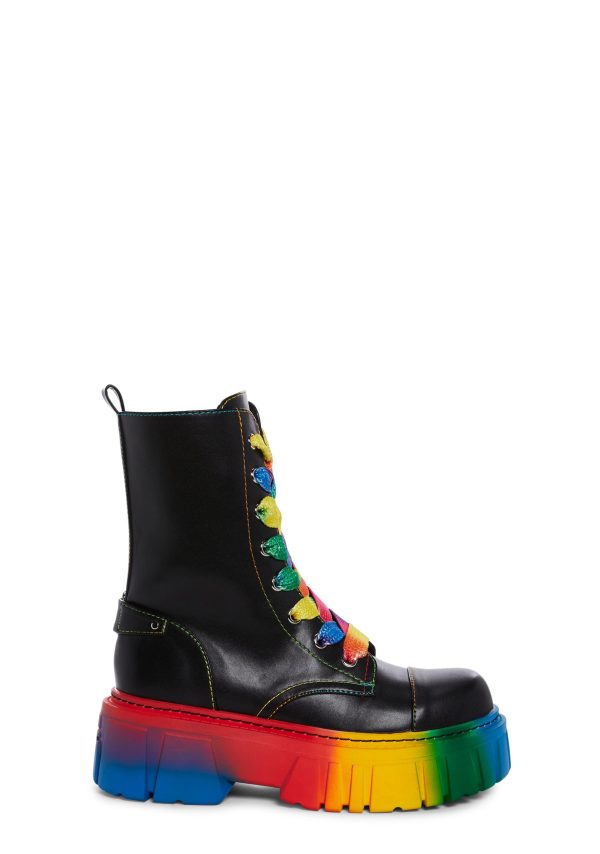 Colorwave Mismatched Combat Boots - Image 2