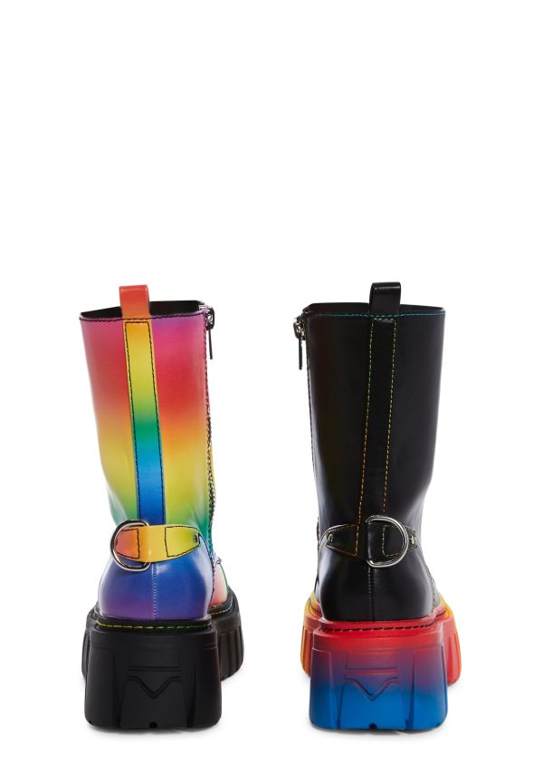 Colorwave Mismatched Combat Boots - Image 4