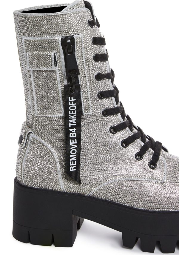 Billionaire Bling Combat Boots - Image 2