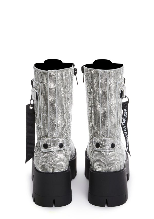 Billionaire Bling Combat Boots - Image 3