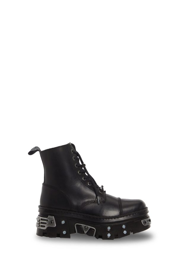 M-WALL083CCT-S13 Leather Combat Boots