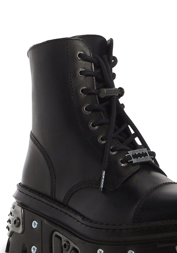 M-WALL083CCT-S13 Leather Combat Boots - Image 2