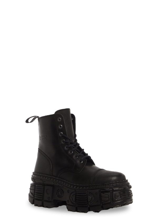 M-WALL083C-S5 Leather Combat Boots - Image 2