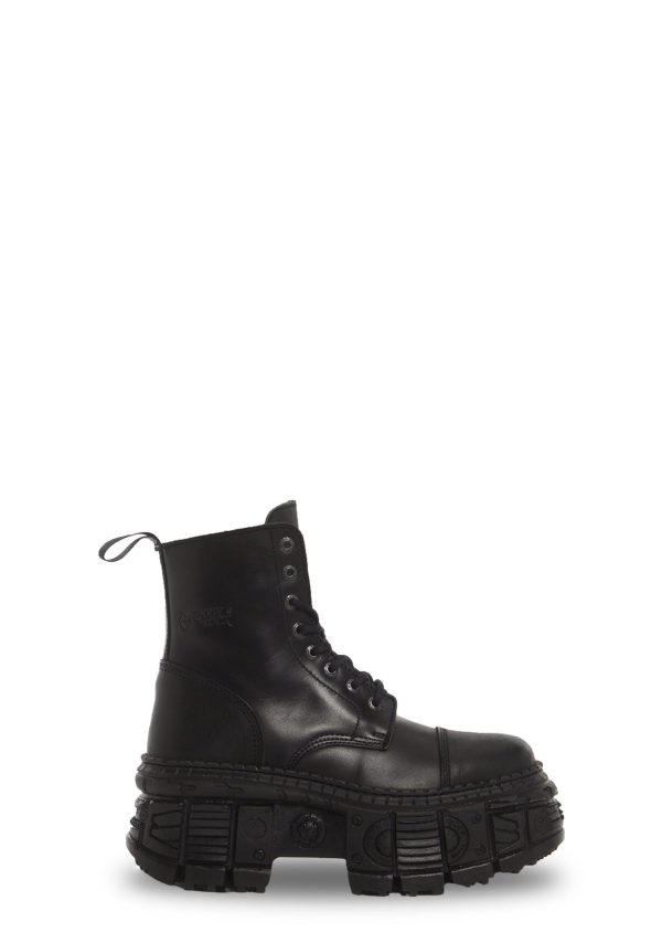 M-WALL083C-S5 Leather Combat Boots