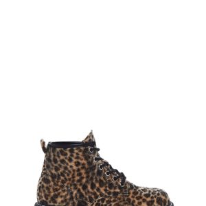 Edgy Anarchy Ankle Booties - Leopard