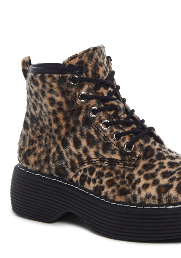 Edgy Anarchy Ankle Booties - Leopard - Image 2