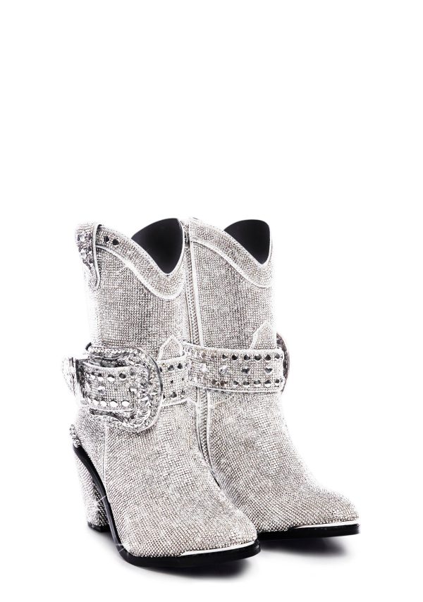 Sheriff Shine Cowboy Boots - Silver - Image 3