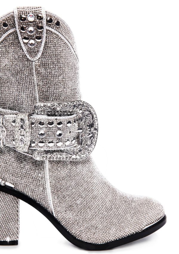 Sheriff Shine Cowboy Boots - Silver - Image 2