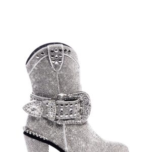 Sheriff Shine Cowboy Boots - Silver